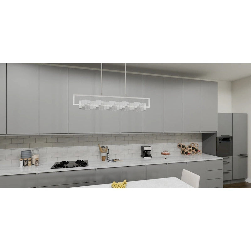 Klass Luminaire îlot à DEL intégré en chrome poli