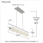 Klass Luminaire îlot à DEL intégré en chrome poli