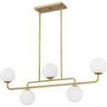Regis 5-Light Brushed Gold Island Light