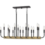 Lustre Quoizel Coda noir mat à 16 lumières