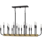 Lustre Quoizel Coda noir mat à 16 lumières