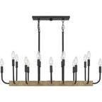 Lustre Quoizel Coda noir mat à 16 lumières