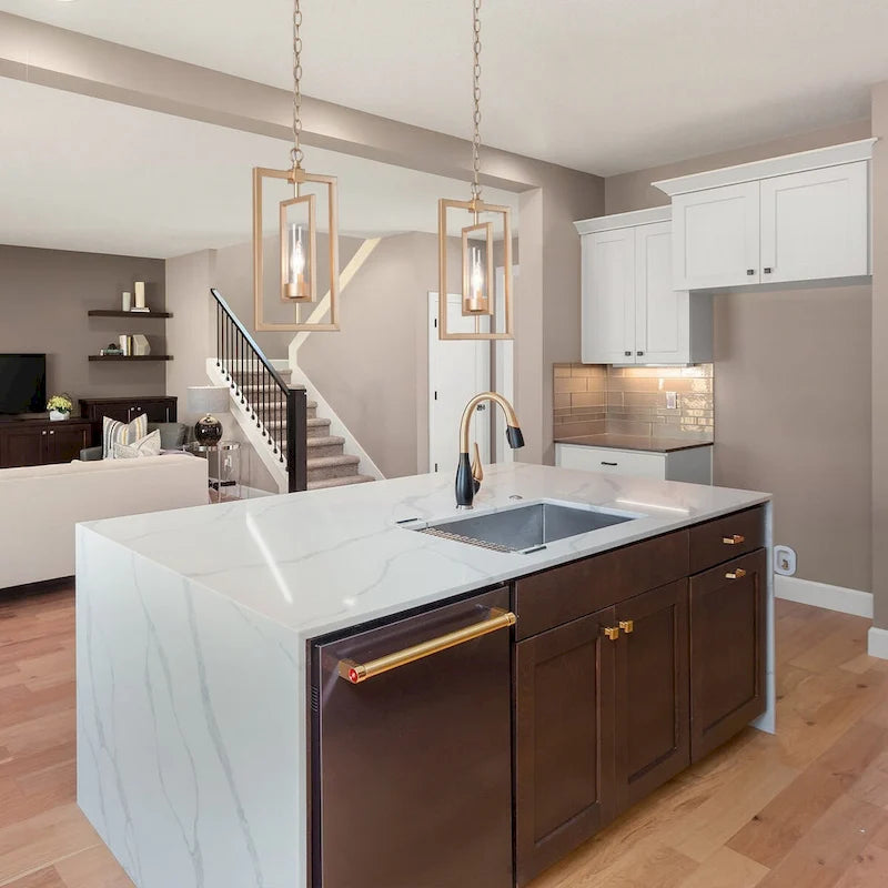 Suspension cylindrique linéaire de style moderne du milieu du siècle pour îlot de cuisine ou salle à manger