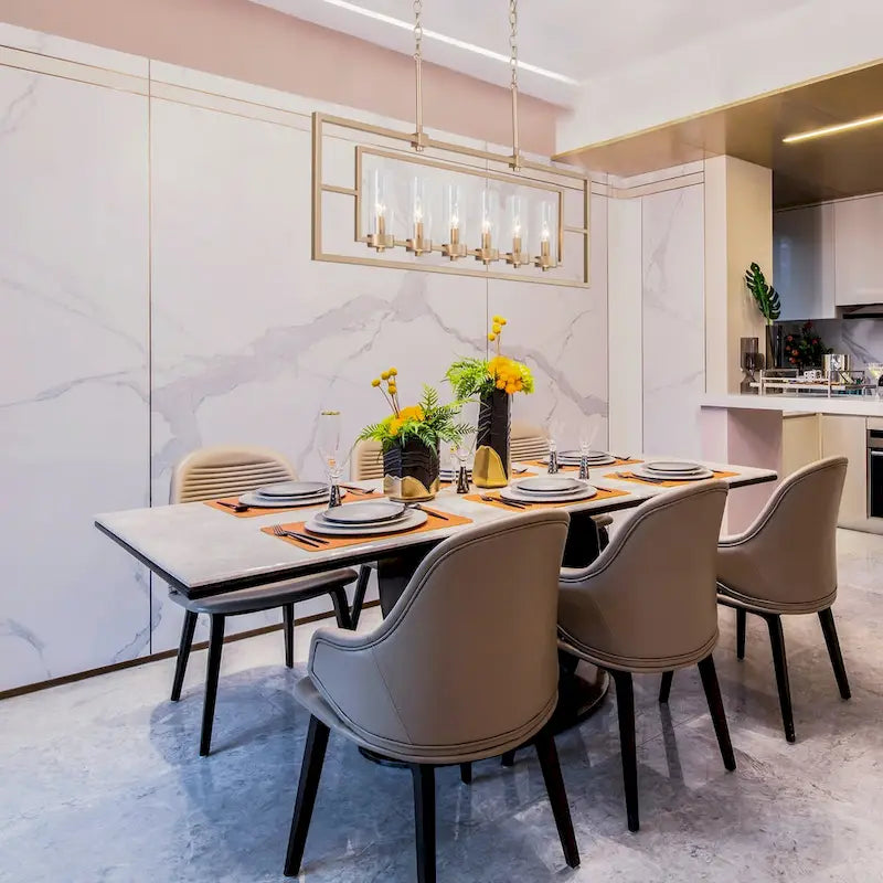 Suspension cylindrique linéaire de style moderne du milieu du siècle pour îlot de cuisine ou salle à manger