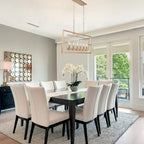 Suspension cylindrique linéaire de style moderne du milieu du siècle pour îlot de cuisine ou salle à manger