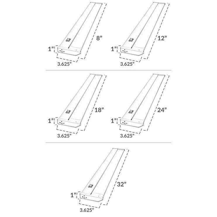 Barre lumineuse LED 120 V à intensité variable (24 LED) pour éclairage sous meuble de cuisine