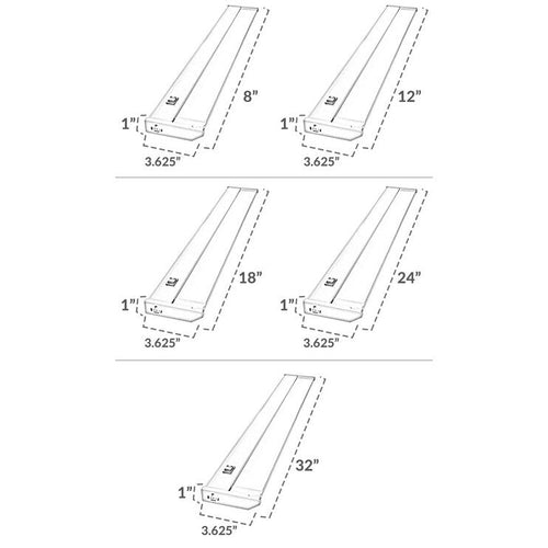 Barre lumineuse LED 120 V à intensité variable (24 LED) pour éclairage sous meuble de cuisine