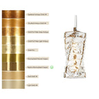 Lustre moderne glamour en cristal doré à une lumière, suspension LED, éclairage d'îlot de cuisine ou de salle à manger - 12 cm (L) x 12 cm (l) x 25 cm (H)