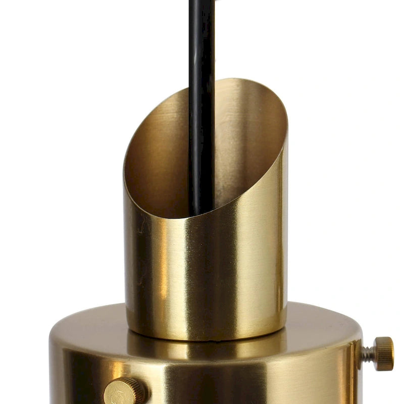 Lustre linéaire moderne à 5 lumières noir et or, suspension pour îlot de cuisine ou salle à manger - 71 cm (L) x 10 cm (l) x 166 cm (H)