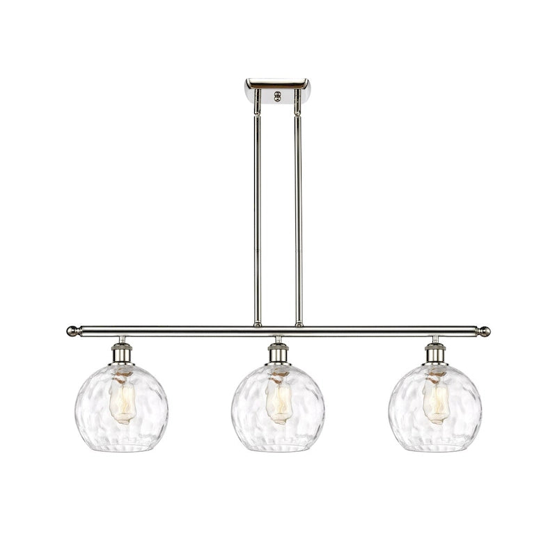 Luminaire îlot 3 lumières 36" en verre d'eau Innovations Lighting Athens - Abat-jour 8"