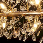 Lustre linéaire Starsky 35 po à 12 lumières Crystal Sputnik pour îlot de cuisine