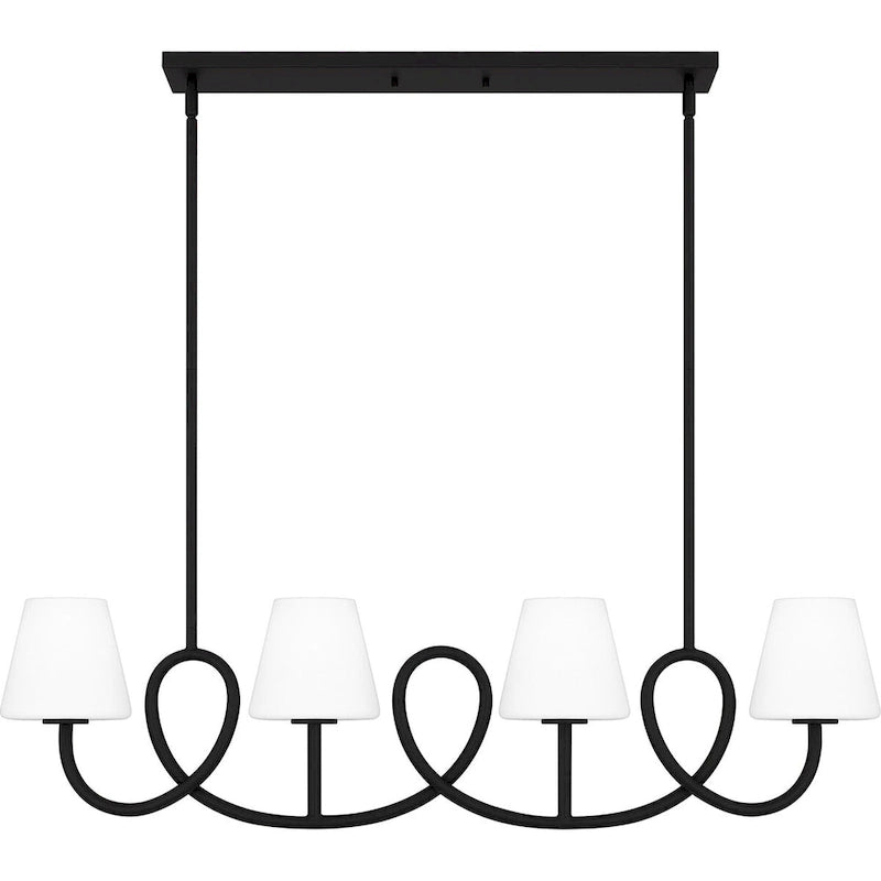 Atkins 4-Light Matte Black Island Light