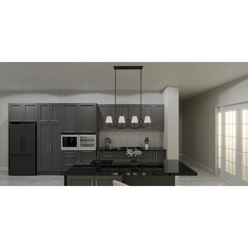 Atkins 4-Light Matte Black Island Light