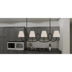 Atkins 4-Light Matte Black Island Light