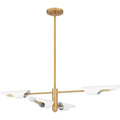Leoni 4-Light Brushed Weathered Brass Island Light