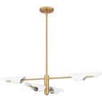 Leoni 4-Light Brushed Weathered Brass Island Light