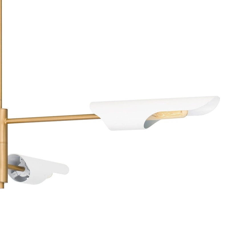 Applique murale Leoni à 4 lumières en laiton brossé vieilli