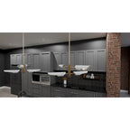 Applique murale Leoni à 4 lumières en laiton brossé vieilli