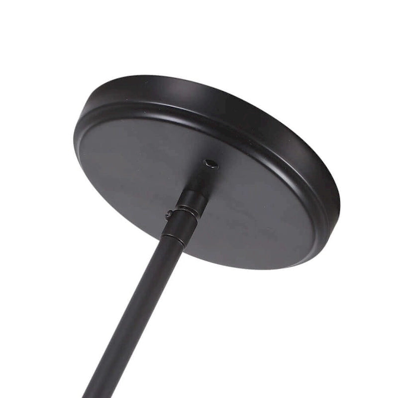 Suspension industrielle à 3 lumières pour îlot de cuisine - Noir et gris brossés - Noir et gris