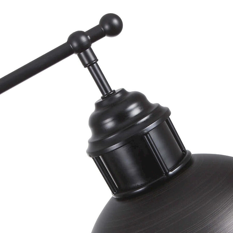 Suspension industrielle à 3 lumières pour îlot de cuisine - Noir et gris brossés - Noir et gris