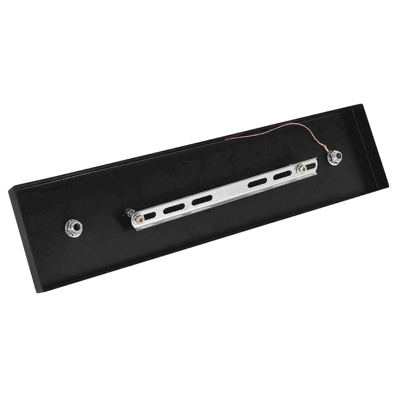 Suspension linéaire rectangulaire noire à 6 lumières pour îlot de style ferme