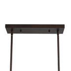 Suspension linéaire rectangulaire noire à 6 lumières pour îlot de style ferme