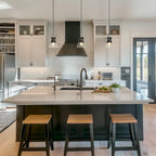 Suspension moderne noire et dorée à une lumière, bol en verre transparent, idéale pour îlot de cuisine ou salle à manger - 16,5 x 16,5 x 16,5 cm