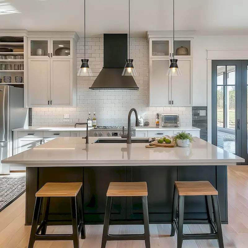 Suspension moderne noire et dorée à une lumière, bol en verre transparent, idéale pour îlot de cuisine ou salle à manger - 16,5 x 16,5 x 16,5 cm