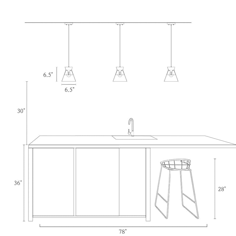 Suspension moderne noire et dorée à une lumière, bol en verre transparent, idéale pour îlot de cuisine ou salle à manger - 16,5 x 16,5 x 16,5 cm