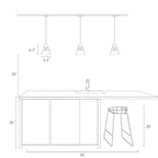 Suspension moderne noire et dorée à une lumière, bol en verre transparent, idéale pour îlot de cuisine ou salle à manger - 16,5 x 16,5 x 16,5 cm