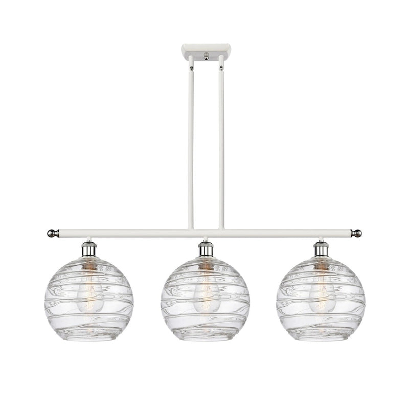 Luminaire suspendu îlot Innovations Lighting Athens Deco Swirl à 3 lumières et tige de 37 pouces