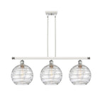 Luminaire suspendu îlot Innovations Lighting Athens Deco Swirl à 3 lumières et tige de 37 pouces