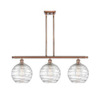 Luminaire suspendu îlot Innovations Lighting Athens Deco Swirl à 3 lumières et tige de 37 pouces