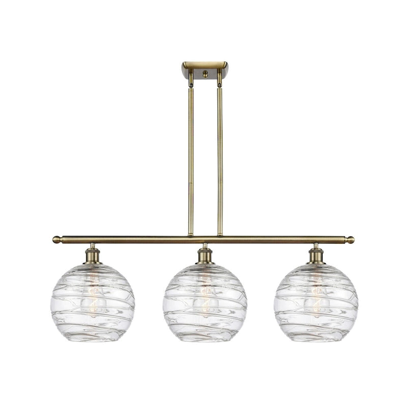 Innovations Lighting Athens Deco Swirl 3 Light 37  Stem Hung Island Light
