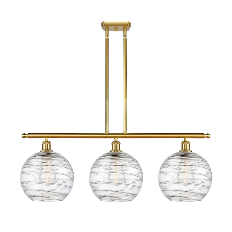 Luminaire suspendu îlot Innovations Lighting Athens Deco Swirl à 3 lumières et tige de 37 pouces