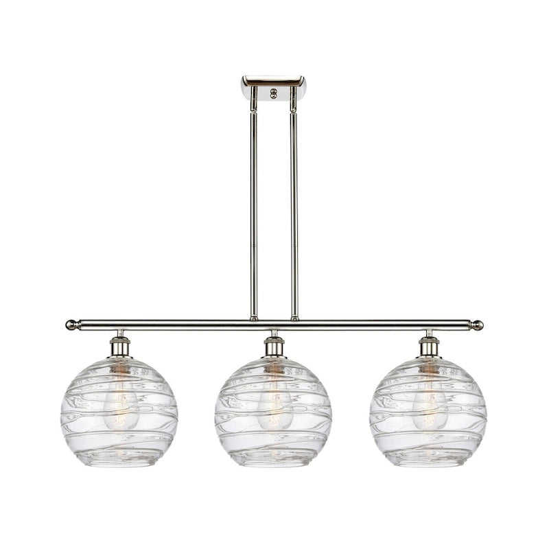 Luminaire suspendu îlot Innovations Lighting Athens Deco Swirl à 3 lumières et tige de 37 pouces