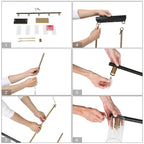 Lustre moderne Alva à 5 lumières, noir et or, style linéaire, en verre, pour îlot de salle à manger - 91,4 cm (L) x 7,6 cm (l) x 20,3 cm (H)