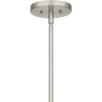 Luminaire îlot Leoni à 4 lumières en nickel brossé