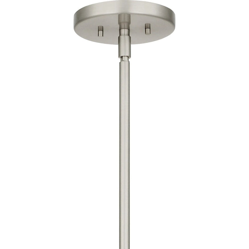 Luminaire îlot Leoni à 4 lumières en nickel brossé