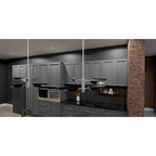 Luminaire îlot Leoni à 4 lumières en nickel brossé