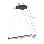 Luminaire îlot à DEL Wafer 24 L à 1 lumière, finition bronze, par Maxim