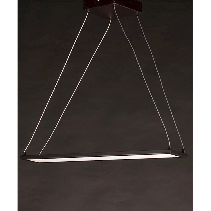 Luminaire îlot à DEL Wafer 24 L à 1 lumière, finition bronze, par Maxim