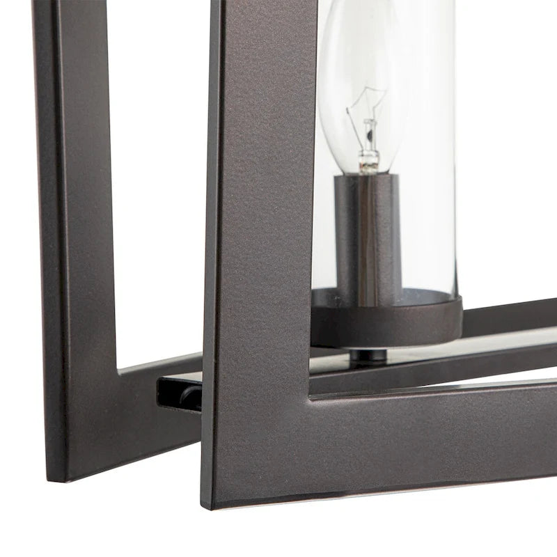 Suspension linéaire industrielle moderne du milieu du siècle à 5 lumières pour îlot de cuisine, lustre vintage rectangulaire en verre