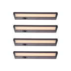 4-Pack Bronze Selectable 3000K/3500K/4000K Dimmable Integrated LED Under Cabinet Light