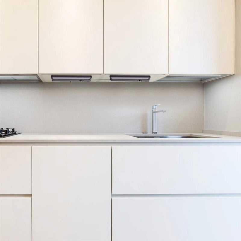 Lot de 4 spots LED intégrés pour sous-meuble, couleur bronze, intensité réglable (3000K/3500K/4000K).