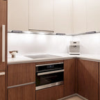 Lot de 4 spots LED intégrés pour sous-meuble, couleur bronze, intensité réglable (3000K/3500K/4000K).