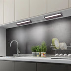 Lot de 4 spots LED intégrés pour sous-meuble, couleur bronze, intensité réglable (3000K/3500K/4000K).