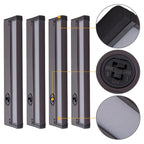 Lot de 4 spots LED intégrés pour sous-meuble, couleur bronze, intensité réglable (3000K/3500K/4000K).