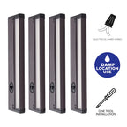 Lot de 4 spots LED intégrés pour sous-meuble, couleur bronze, intensité réglable (3000K/3500K/4000K).