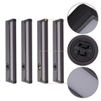 Lot de 4 spots LED intégrés pour sous-meuble, couleur bronze, intensité réglable (3000K/3500K/4000K).